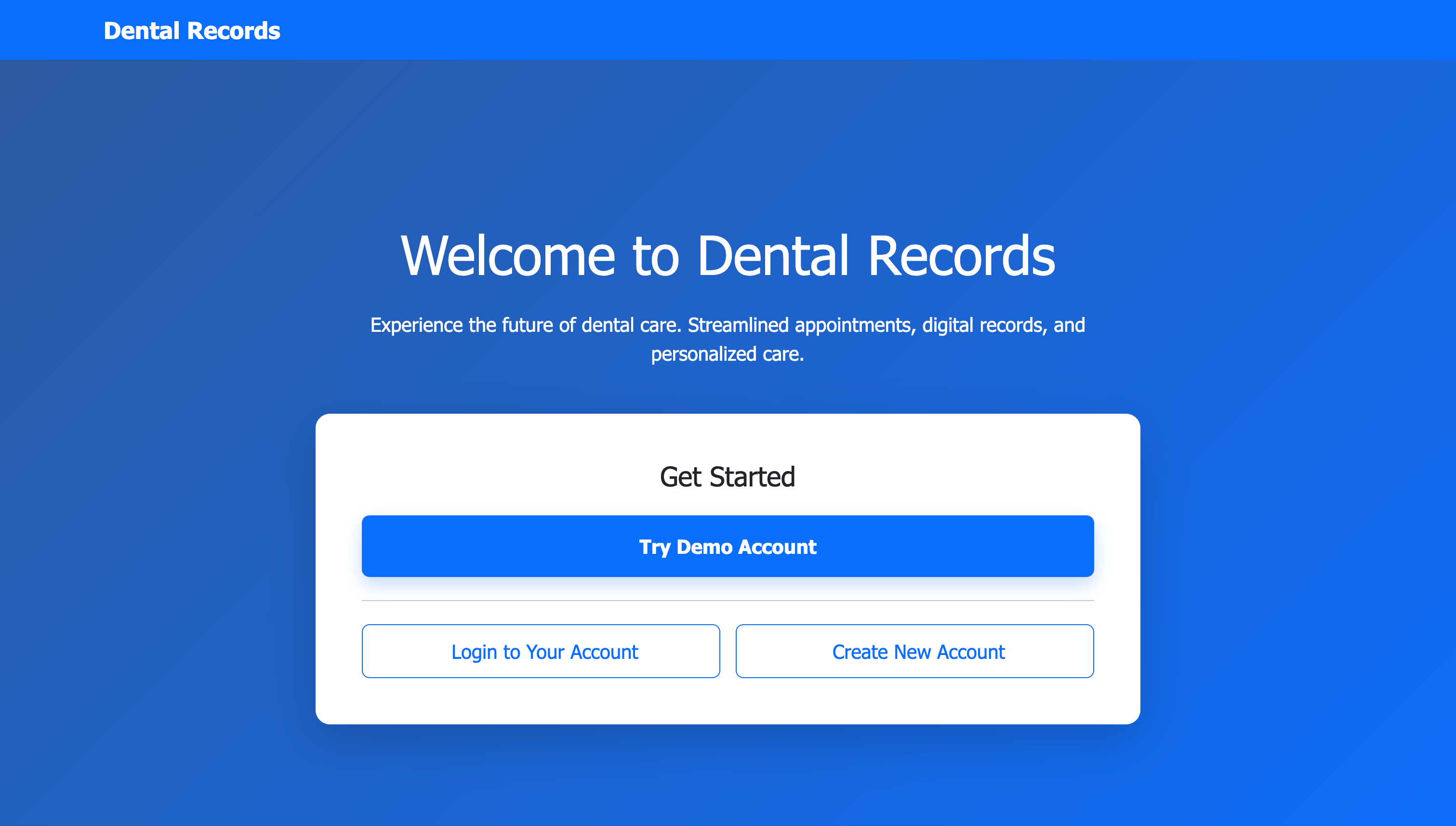 Dental Data Pipeline user interface screenshot
